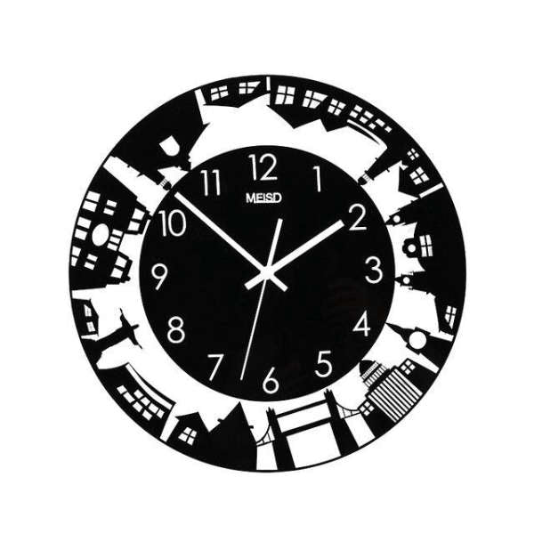 Orologio da parete design skyline città