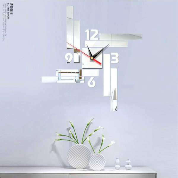 Orologio da parete adesivo design rettangolare