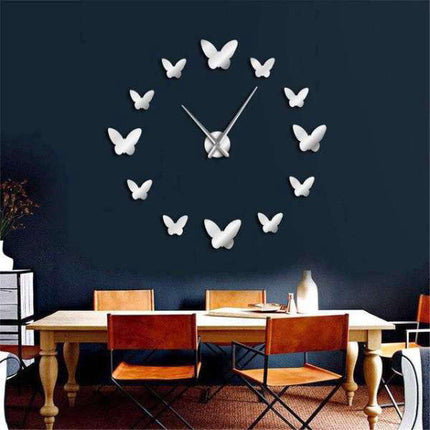 Orologio da parete adesivo con farfalle
