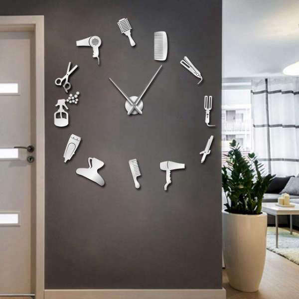 Orologio adesivo per salone parrucchiere