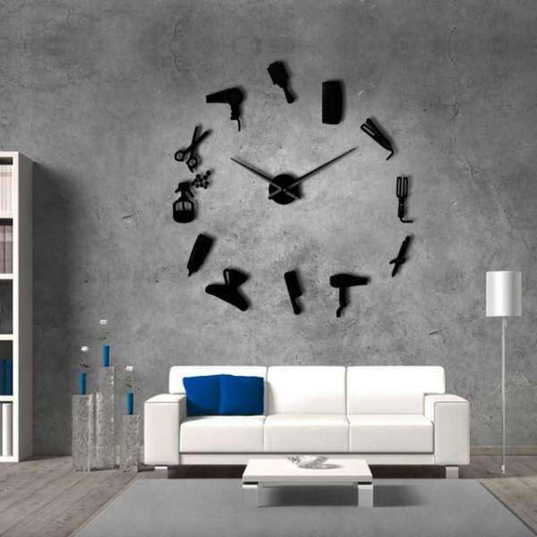 Orologio adesivo per salone parrucchiere