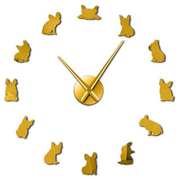 Orologio da parete adesivo bulldog francesi