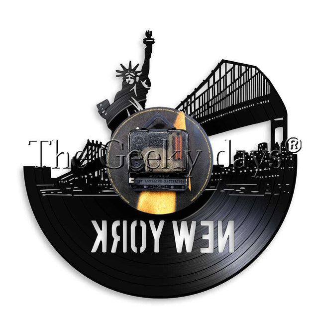 Orologio da parete vinile ponte New York