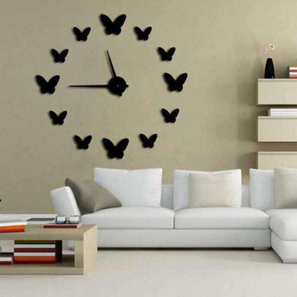 Orologio da parete adesivo con farfalle