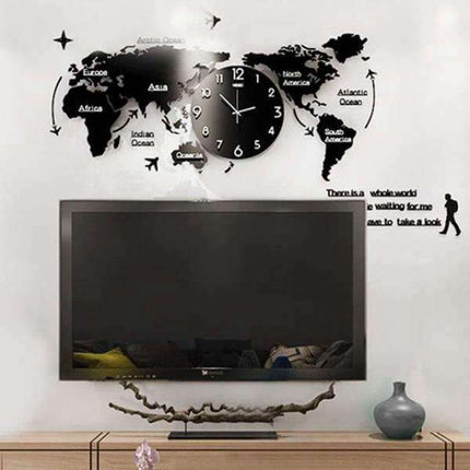 Grande Orologio da Muro Design Mappamondo