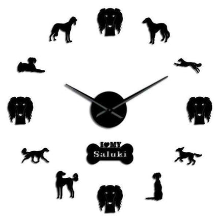 Orologio da parete adesivo cane Saluki
