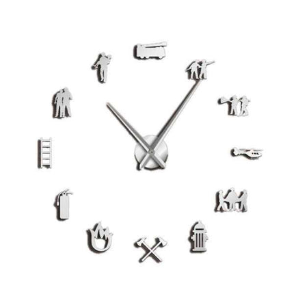 Orologio adesivo da muro tema pompieri