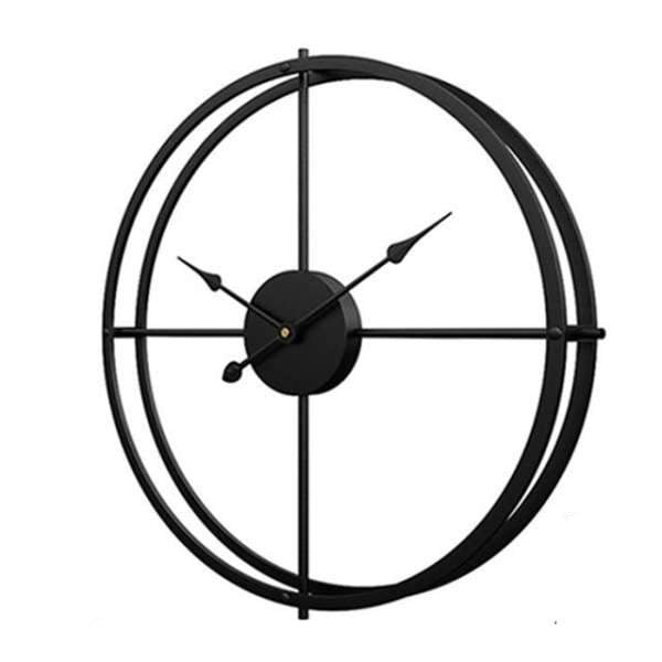 Orologio da parete nordico nero metallo