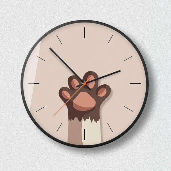 Orologio da parete moderno zampa di gatto