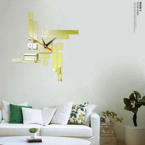 Orologio da parete adesivo design rettangolare