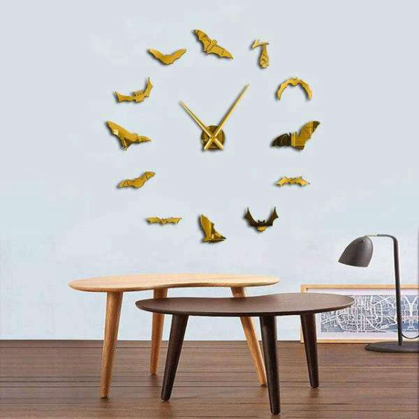 Orologio da parete adesivo con pipistrelli
