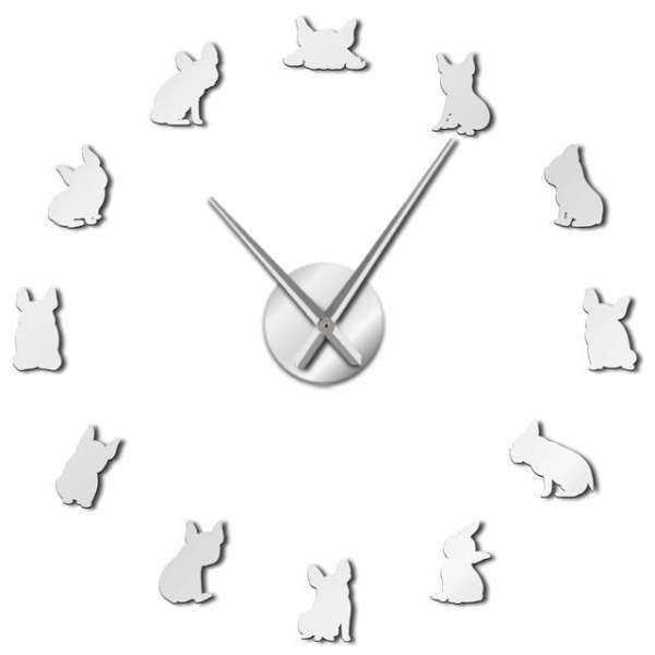 Orologio da parete adesivo bulldog francesi