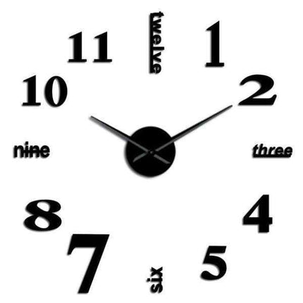 Orologio da parete adesivo numeri scritti