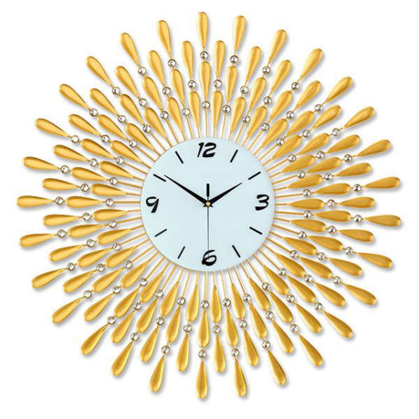 Grande Orologio da Parete Raggi Dorati