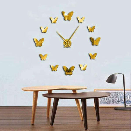 Orologio da parete adesivo con farfalle