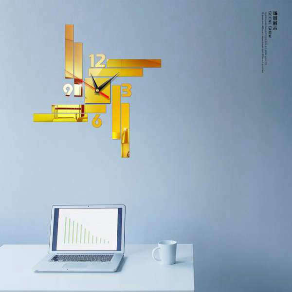 Orologio da parete adesivo design rettangolare