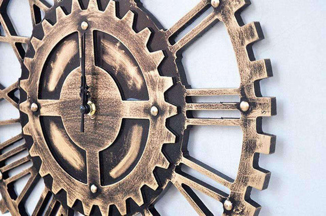 Orologio da parete industriale a ingranaggi