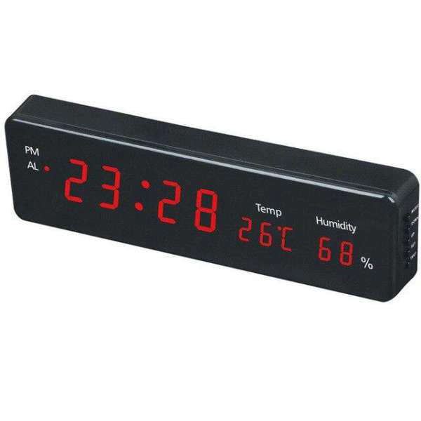 Orologio digitale con termometro e umidità