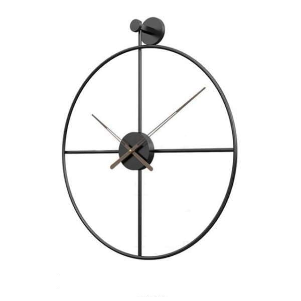 Orologio da parete nordico nero metallo