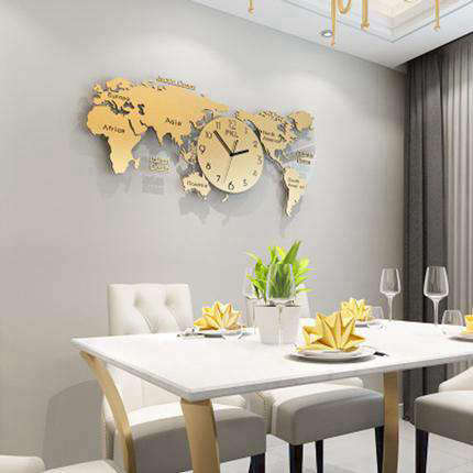 Grande Orologio da Muro Design Mappamondo