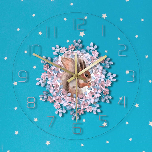 Orologio da parete a LED scoiattolo