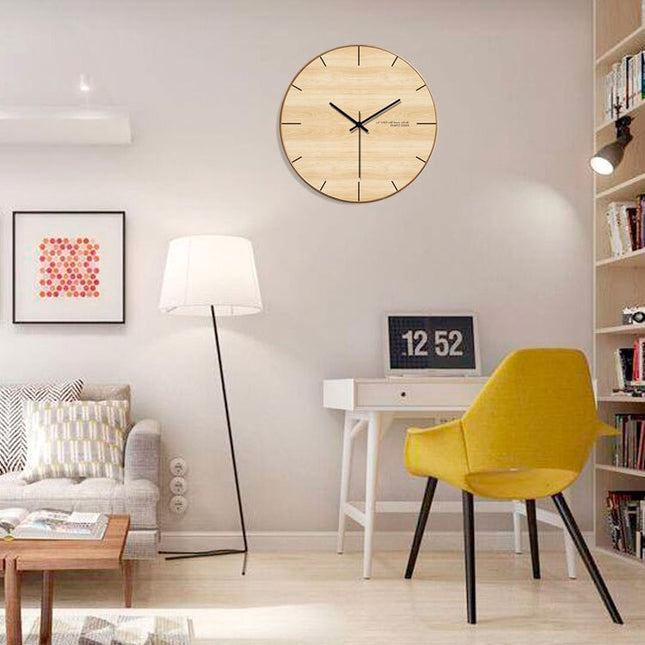 Orologio da parete legno chiaro minimalista