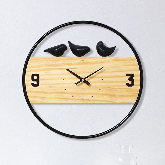 Orologio da parete design con uccelli