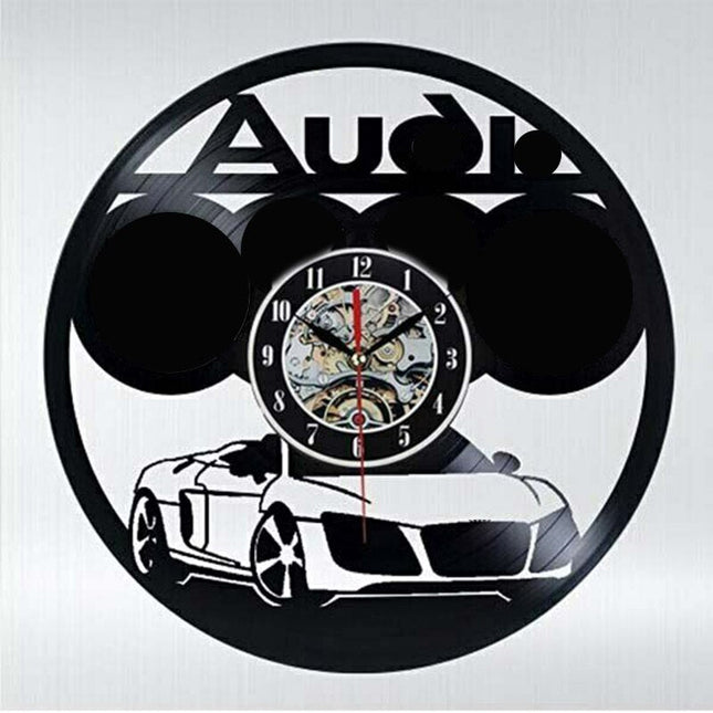 Orologio vinile silhouette auto d'epoca