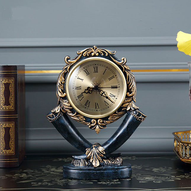 Orologio da tavolo vintage finitura dorata