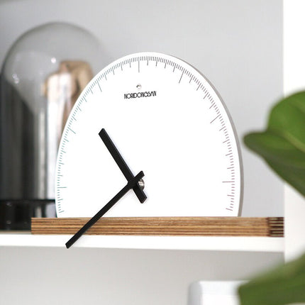 Orologio da mensola design semicerchio minimalista