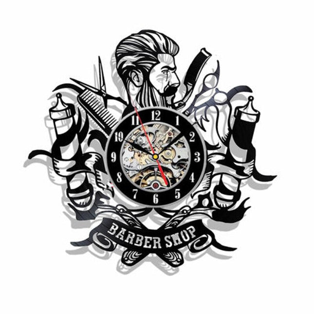 Orologio da parete vinile per Barbiere
