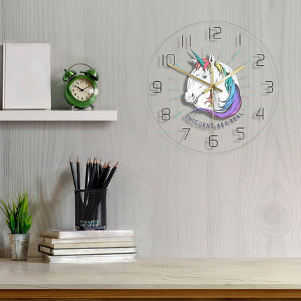 Orologio da parete a LED unicorno