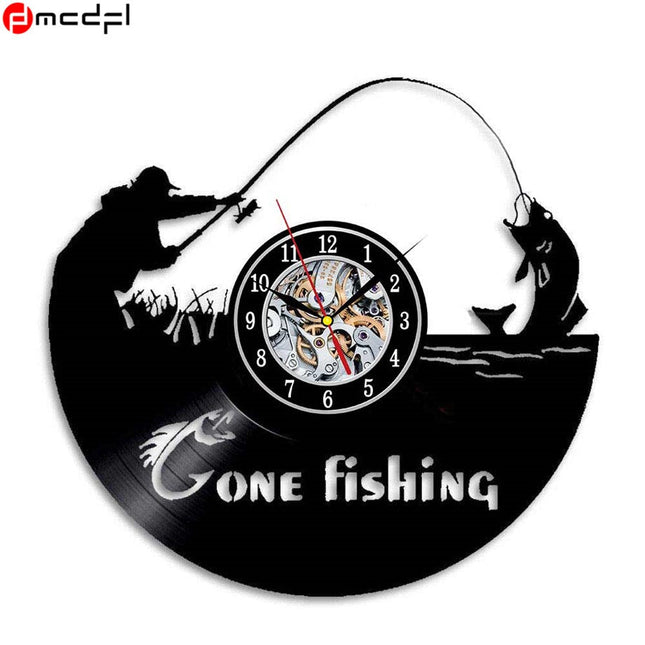 Orologio in vinile tema pesca sportiva