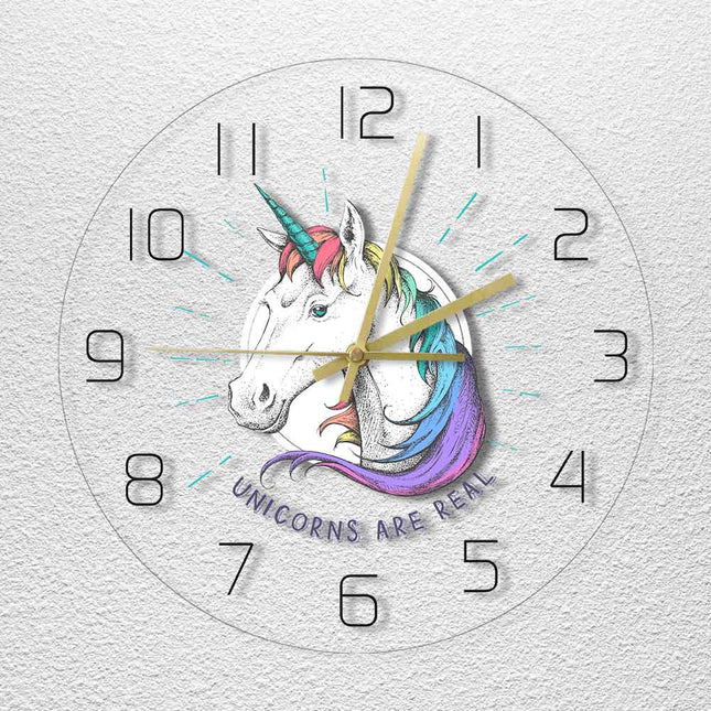 Orologio da parete a LED unicorno