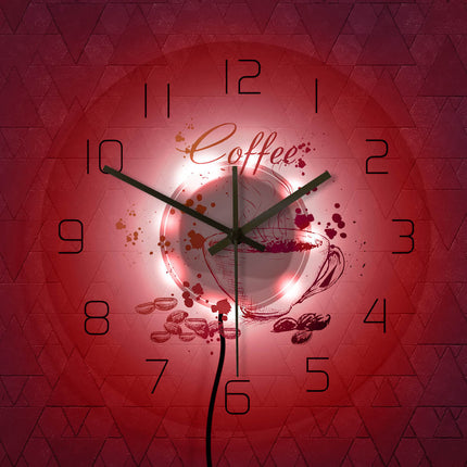 Orologio da parete a LED caffè