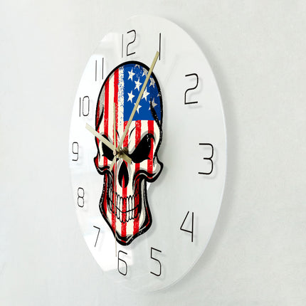 Orologio da muro LED teschio USA
