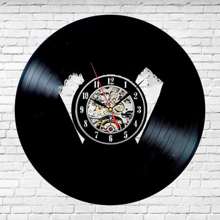 Orologio vinile silhouette auto d'epoca