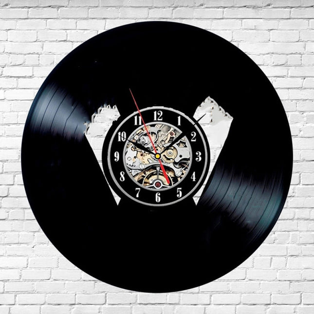 Orologio vinile silhouette auto d'epoca