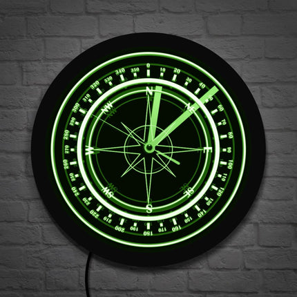 Orologio da parete LED design bussola