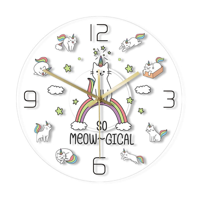 Orologio da parete a LED gatto