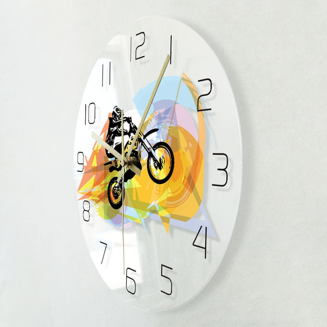 Orologio da parete a LED motocross