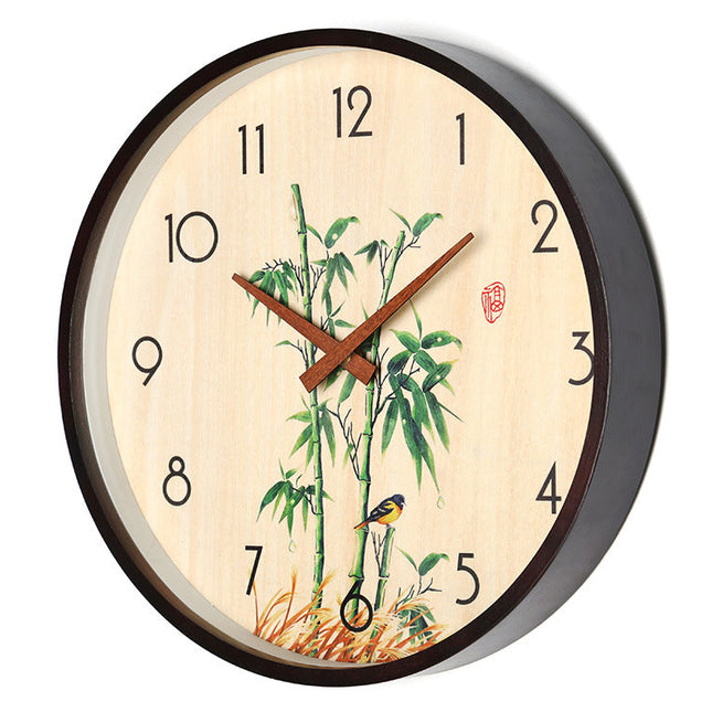 Orologio da parete con disegno bambù