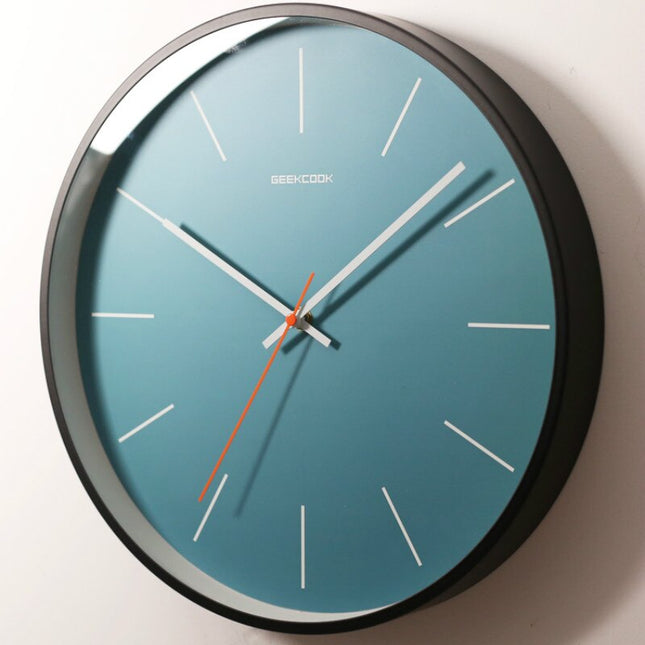 Orologio da parete rotondo scandinavo blu