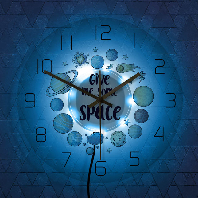 Orologio da parete a LED pianeti
