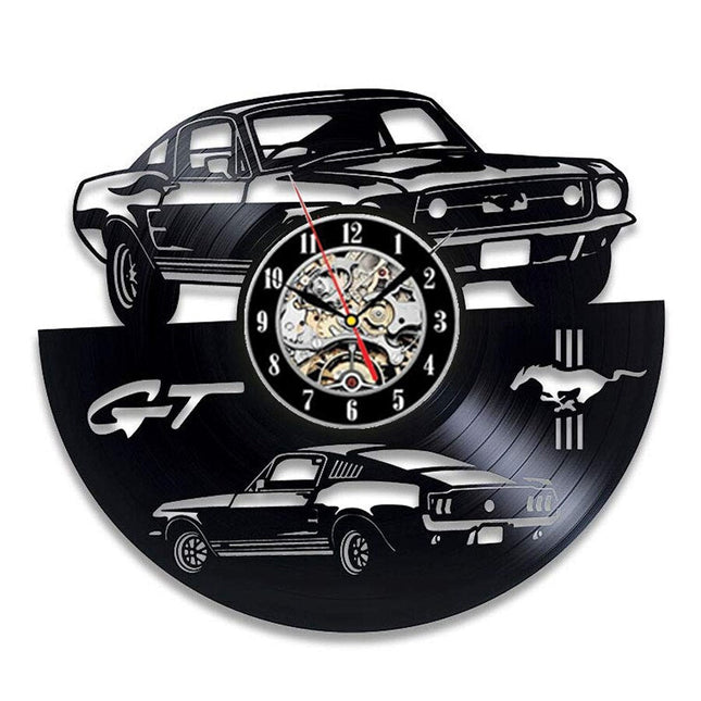 Orologio da parete vinile auto Mustang