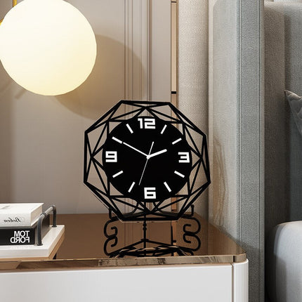 Orologio da tavolo design geometrico metallo
