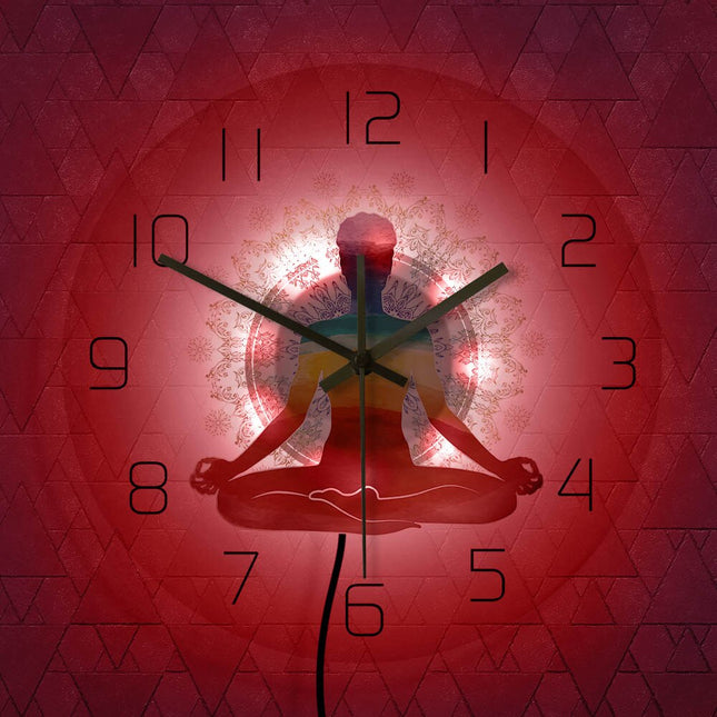 Orologio da parete a LED yoga