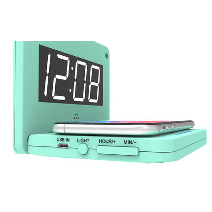 Sveglia digitale con caricatore USB wireless