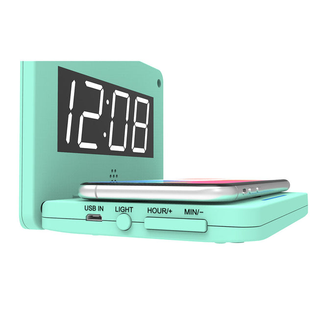 Sveglia digitale con caricatore USB wireless