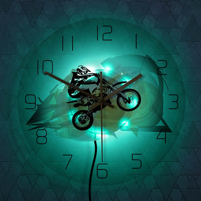 Orologio da parete a LED motocross